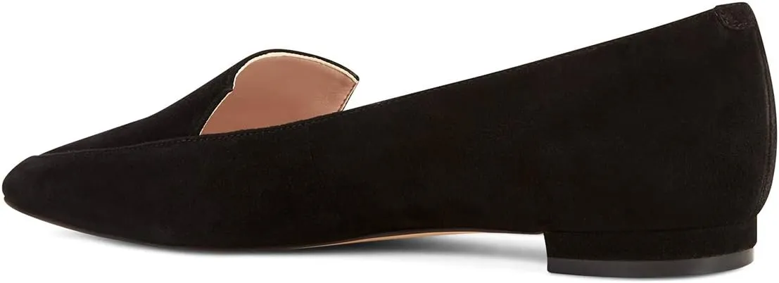 XYD Women Office Pointed Toe Loafer Flats Slip On Comfy Easy Walking Driving Dress Shoes for Casual Daily