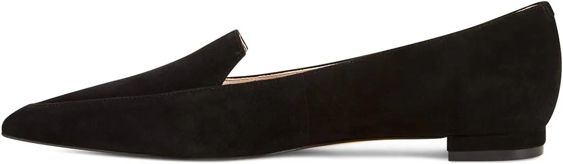 XYD Women Office Pointed Toe Loafer Flats Slip On Comfy Easy Walking Driving Dress Shoes for Casual Daily