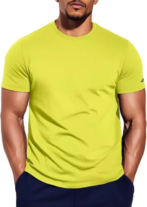 Zengjo Mens Running Shirts Quick Dry Lightweight Moisture Wicking Short Sleeve Gym Workout Athletic Tee